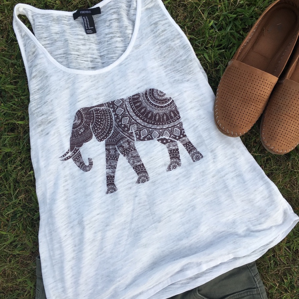 White, boho tank top